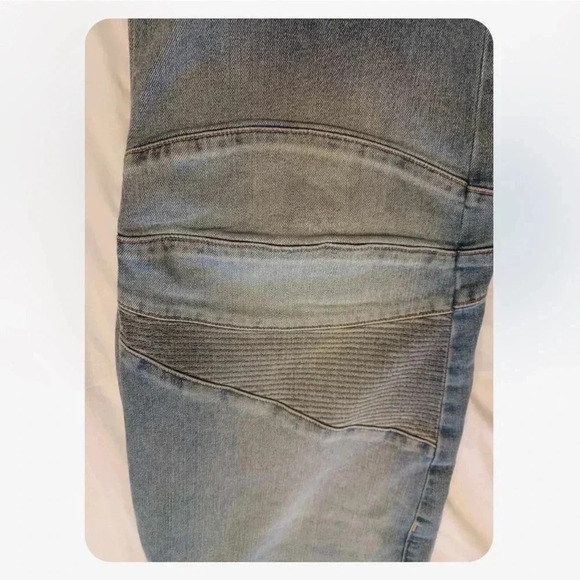 Hudson Ethan Biker Skinny Medium Wash Denim Jeans Size 42 - Picture 13 of 13